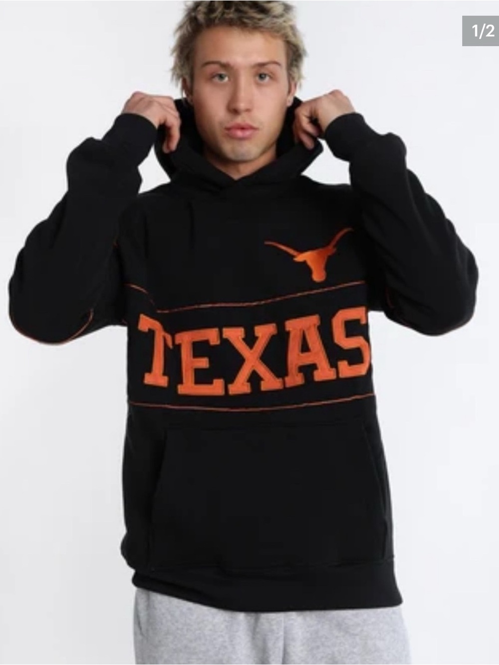 Black & Orange Texas Pullover Hoodie